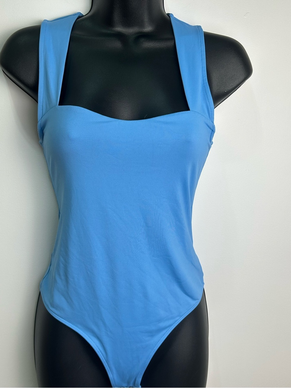 Aeropostale Light Blue Square Neck Bodysuit